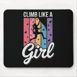 Süß klettert wie ein Mädchen Coole Free-Climbing-L Mousepad