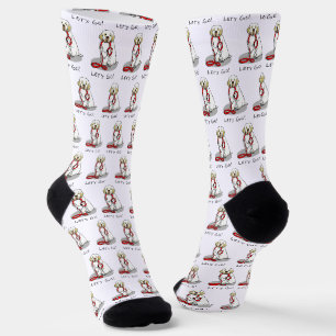 Süß Lass uns gehen! Clumber Spaniel Hund Spazierga Socken