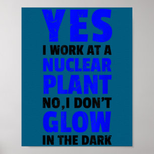 Süß Lustig Atomkraftwerk ich leuchte nicht Veganer Poster