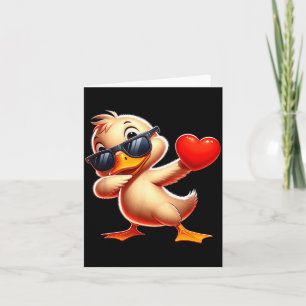 Süß Lustig Cooler Ente Dabbing Herz Valentinstag Karte