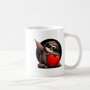 Süß Lustig Cooler Faultier Dabbing Herz Valentinst Kaffeetasse