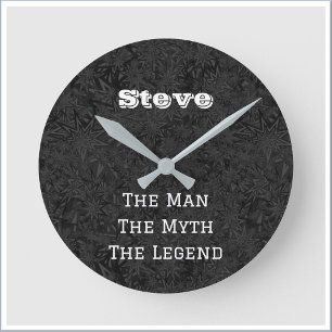Süß Lustig Der Mann Der Mythos Die Legende Persona Runde Wanduhr