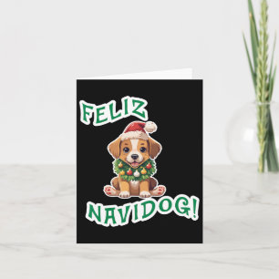 Süß Lustig Frohe Weihnachten Navidog Hunde Liebhab Karte