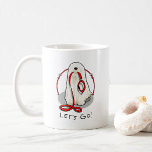 Süß Lustig Los geht's! Spaziergang Komondor Hund m Kaffeetasse