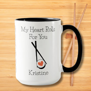 Süß Lustig Mein Herz Rollt Für Dich Personalisiert Tasse