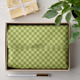 Süß Lustig Moderne Schachbrettmuster Limette Olive Seidenpapier