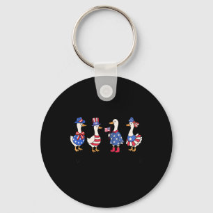 Süß, nur eine alberne Gans zum 4. Juli, patriotisc Schlüsselanhänger