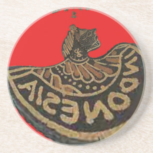 Süß Retro Vintage Vektor  Indonesien Hakuna Matata Getränkeuntersetzer