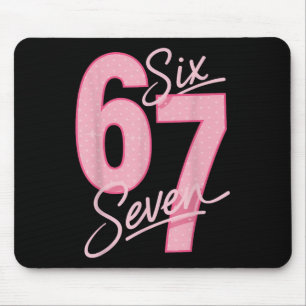 Süß Rosa 67 Six Seven Lustiger Meme Frauen Mädchen Mousepad