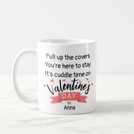 Süß, rosa, rhymische Gedicht am Valentinstag Kaffeetasse