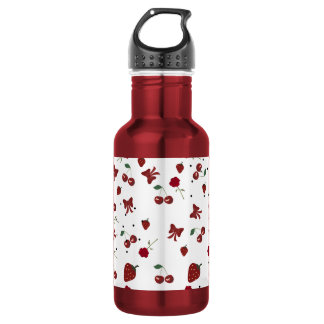 süß rot und weiß edelstahlflasche