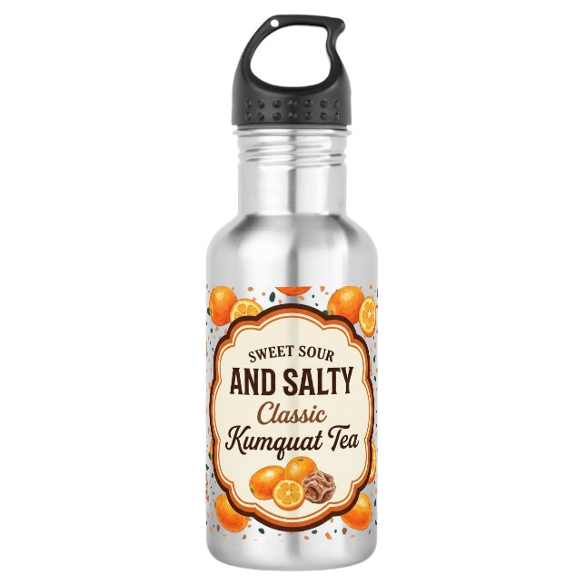 Süß Sauer und Salzig Edelstahlflasche (Vorderseite)