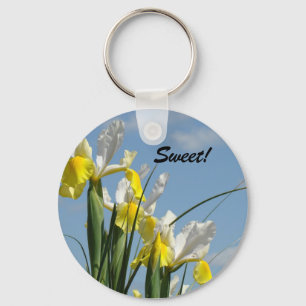 Süß! Schlüsselanhänger Iris Blumen Blauer Himmel F