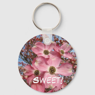 Süß! Schlüsselanhänger Pink Dogwood Blumen Schlüss