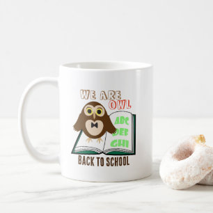 Süß Spaß Wir sind Eule Zurück zur Schule Personali Kaffeetasse