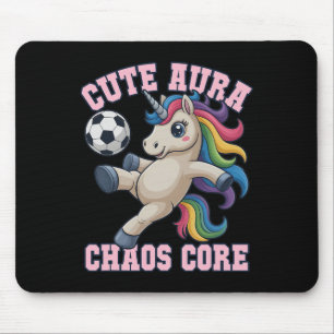 Süß Süß Aura Chaos Kern Fußball Einhorn Sieg Fraue Mousepad