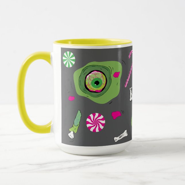 Süß Tod und Bonbons! Kaffee Zombie Tasse (Links)