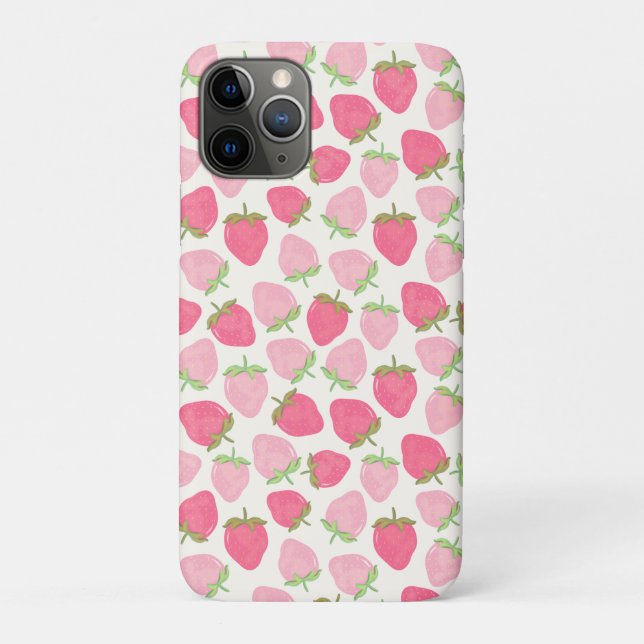 Süß und Fruchtig Rosa Erdbeere Case-Mate iPhone Hülle (Rückseite)