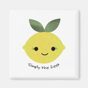 Süß und lustig einfach die Zest Kawaii Zitrone Magnet
