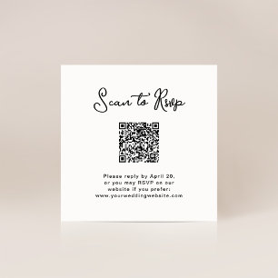 Süß und Whimsical RSVP mit QR-Code Begleitkarte