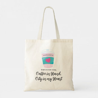 Süß Wenn In New York Trinke Kaffee Tasse Benutzerd Tragetasche