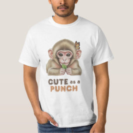 Süß wie ein Baby-Affe mit Schmetterling T-Shirt