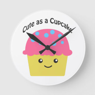 Süß wie ein Cupcake Runde Wanduhr