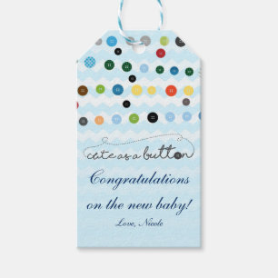 Süß wie ein Knopf Baby Shower Party Geschenk Etike Geschenkanhänger