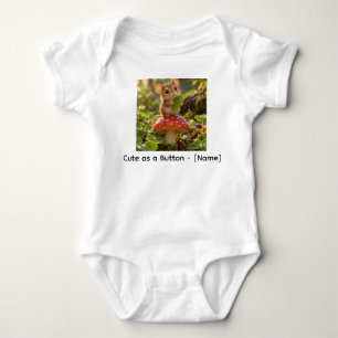 Süß wie ein Knopf Maus Individuelles Baby-Body Baby Strampler