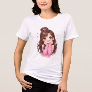 Süß wie ein rosa Traum Kleines Herz voller Freude Tri-Blend Shirt