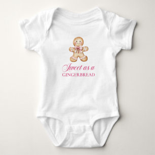 Süß wie ein Weihnachtsgitterkuchen Baby Strampler