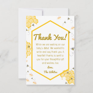 Süß wie eine Biene Baby Shower Dankeskarten Dankeskarte