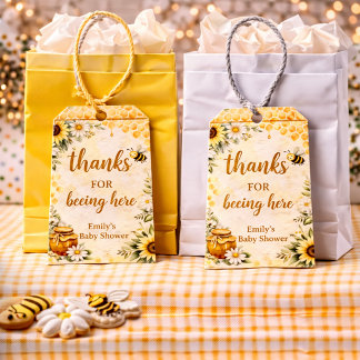 Süß wie eine Biene Baby Shower Geschenk Tags Geschenkanhänger