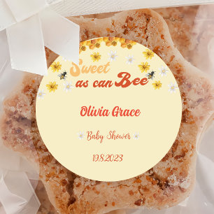 Süß wie eine Biene Baby Shower Klassischer runder Aufkleber