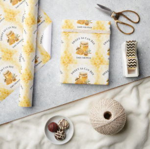 Süß wie eine Biene Geschlechtsneutrale Babyparty Geschenkpapier