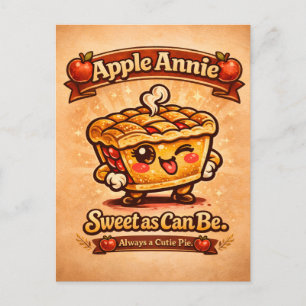 Süß wie es sein kann - Apfel Annie - Foodie Freund Postkarte