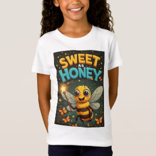 Süß wie Honig: Ansprechende Cartoon-Biene T-Shirt