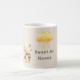 Süß wie Honig-Wolken-Biene-Hund  Kaffeetasse