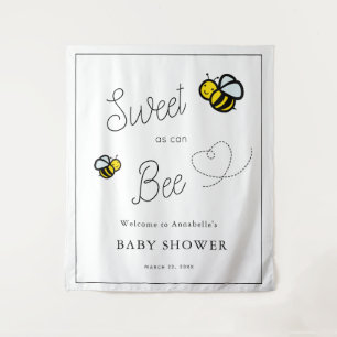 Süß wie kann Honigbiene Weiße Babyparty Wandteppich