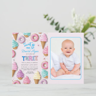 Süß, wie kann Junge wird 3. Geburtstag Einladung