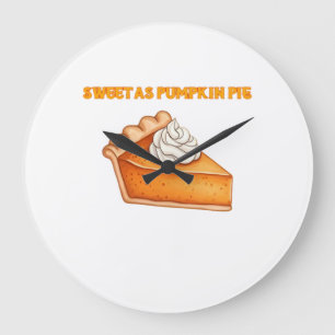 Süß wie Kürbiskuchen � Herbst-Thanksgiving-Dessert Große Wanduhr