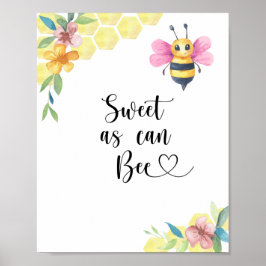 Süß wie möglich. Bee Girl. Poster