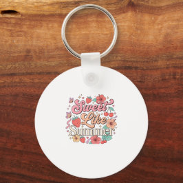 Süß wie Sommer – Süße Früchte- und Blumen-Sticker Schlüsselanhänger