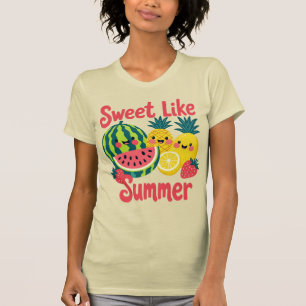 Süß wie Sommer Wassermelone Erdbeere Ananas T-Shirt