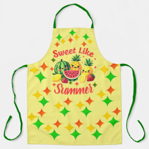 Süß wie sommerliche niedliche Kawaii-Frucht-Küchen Schürze