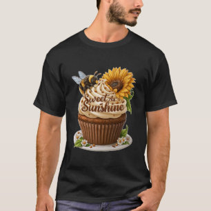 Süß wie Sonnenschein Sonnenblumen-Bienen-Cupcake T-Shirt