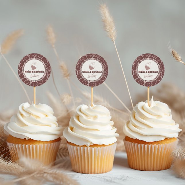 Süßbäckerei Store Custom Cakes Chocolate Label Runder Aufkleber (Von Creator hochgeladen)