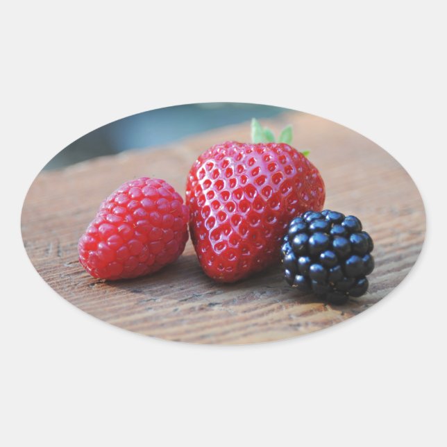 Süßberries Ovaler Aufkleber (Vorderseite)