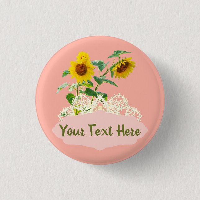 Süßblumen personalisiert button (Vorderseite)
