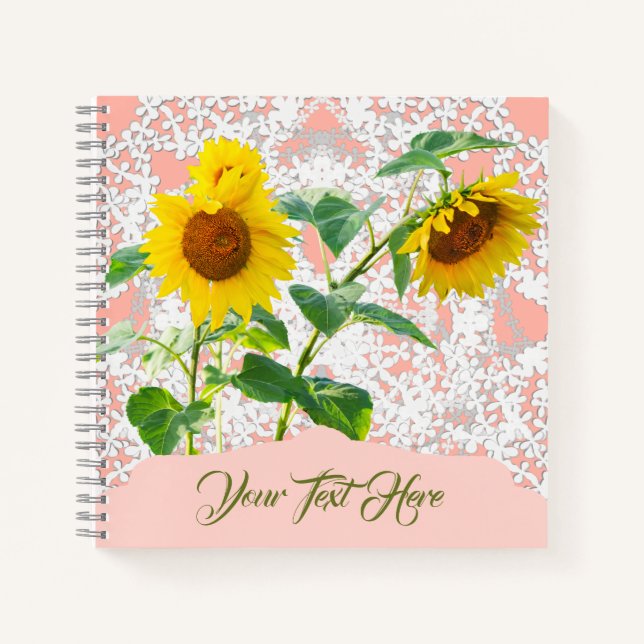 Süßblumen personalisiert notizbuch (Vorderseite)